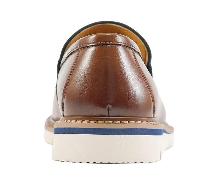 Amali Shoes Hugh Men’s Cognac Penny Loafers Man Made
