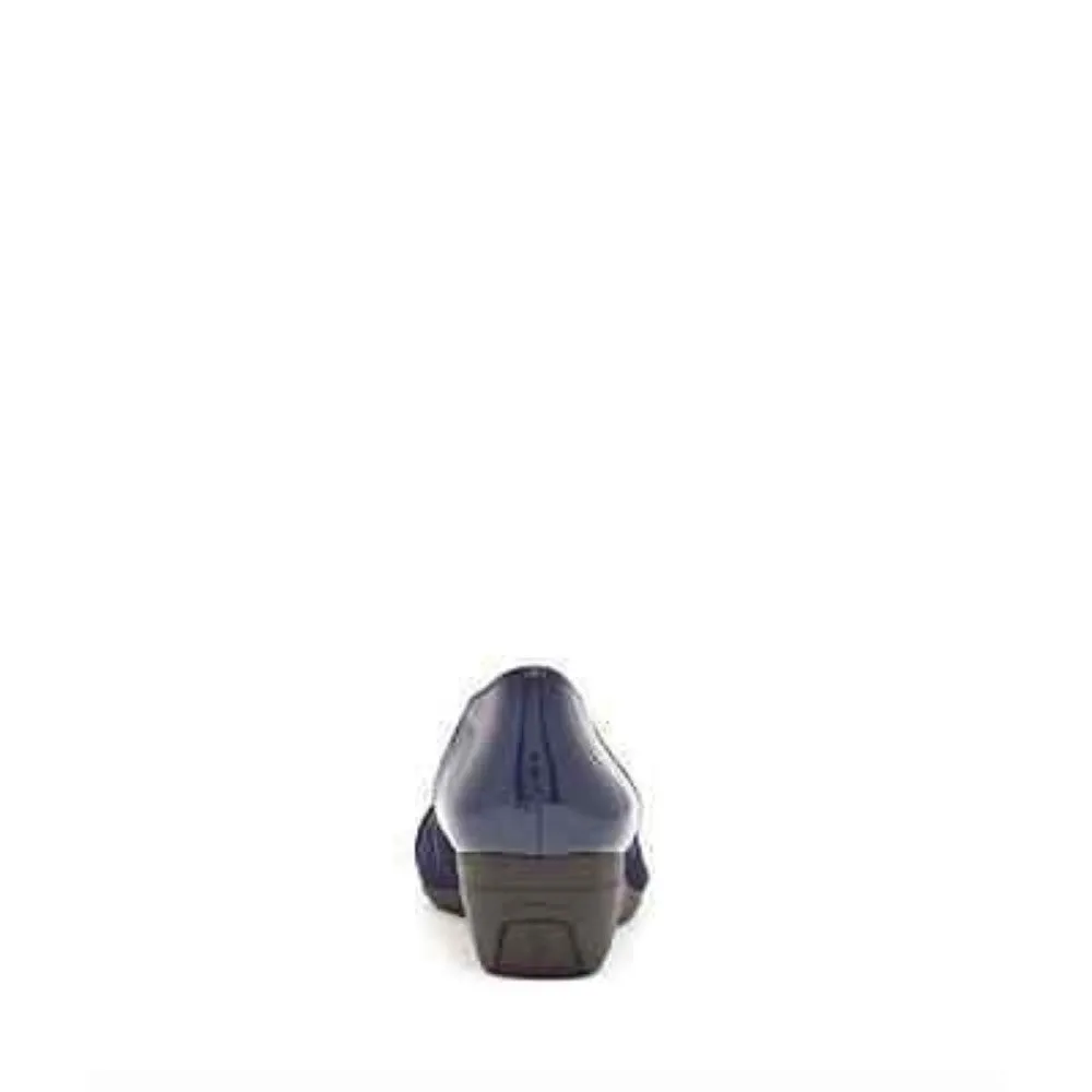 Anne Klein Women's Birta Navy Fabric Wedge Pump