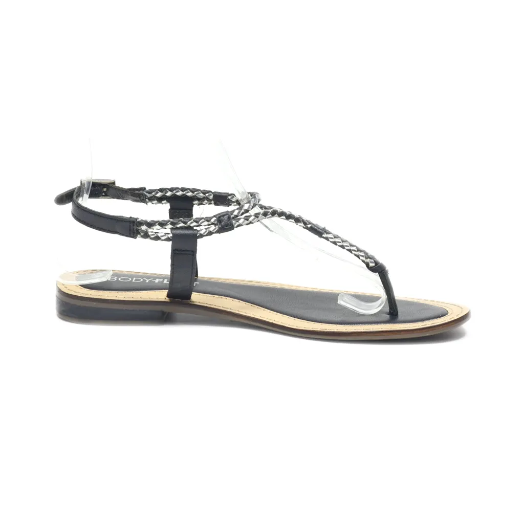 Bodyflirt Flat Sandals Leather Black Colour For Women