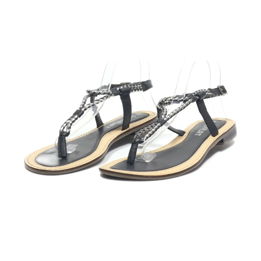 Bodyflirt Flat Sandals Leather Black Colour For Women