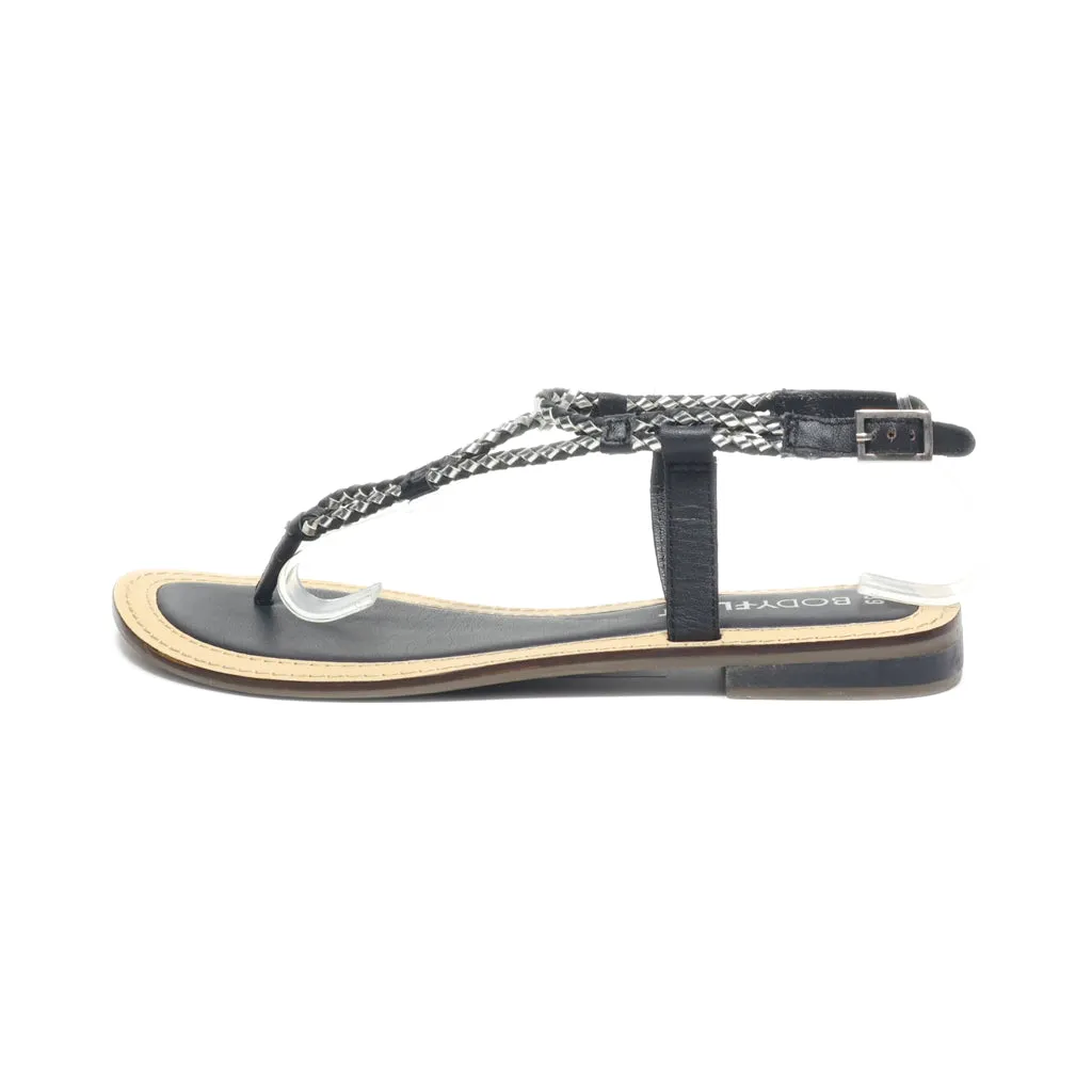 Bodyflirt Flat Sandals Leather Black Colour For Women