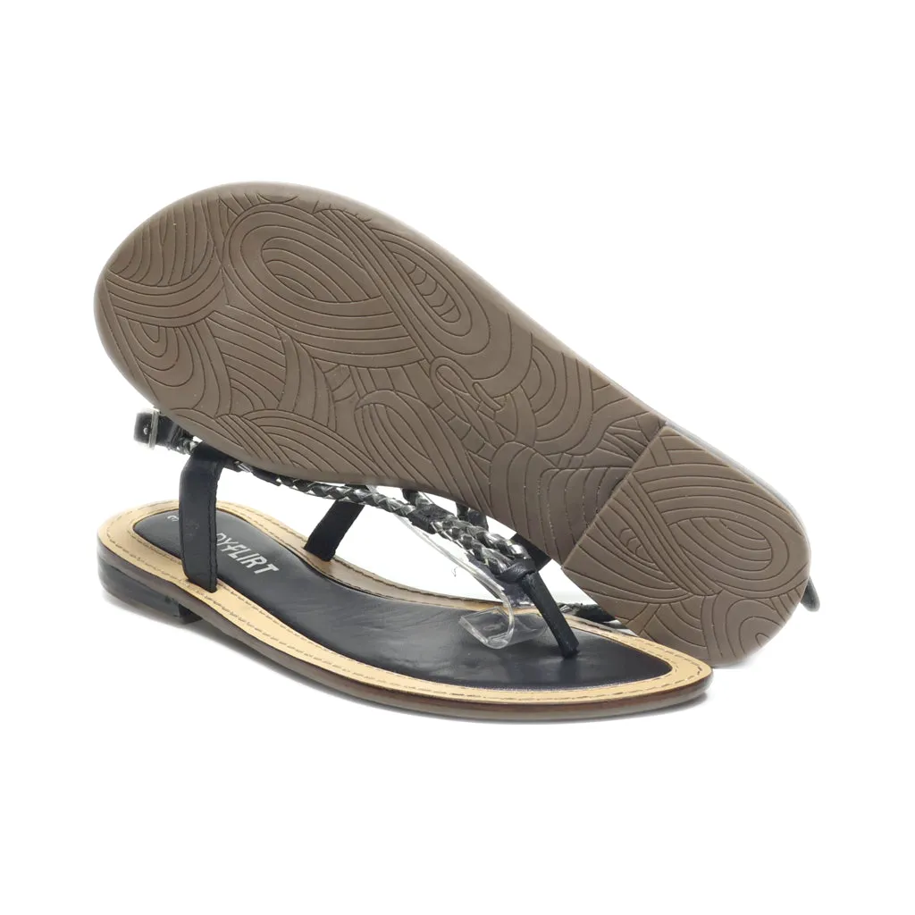 Bodyflirt Flat Sandals Leather Black Colour For Women