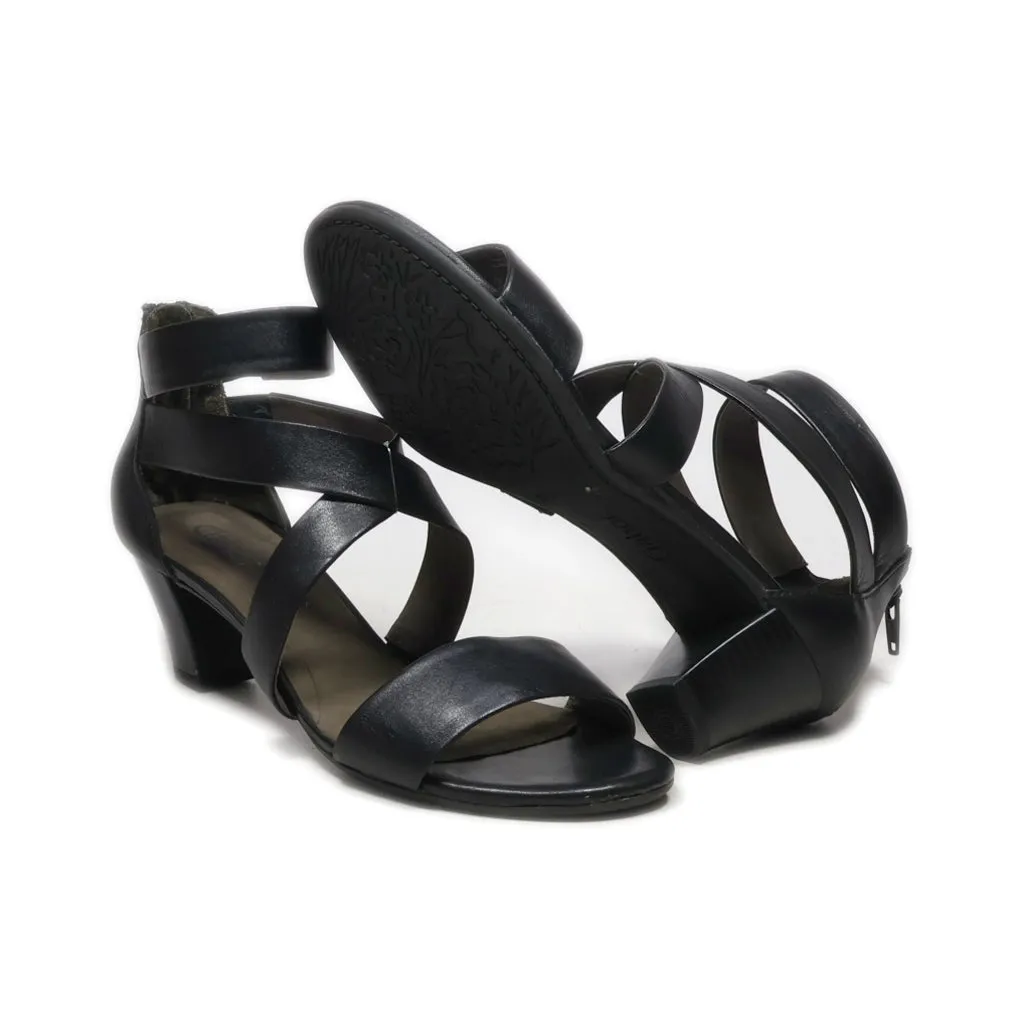 Gabor Mid-Heel Sandals Leather Black Colour For Women