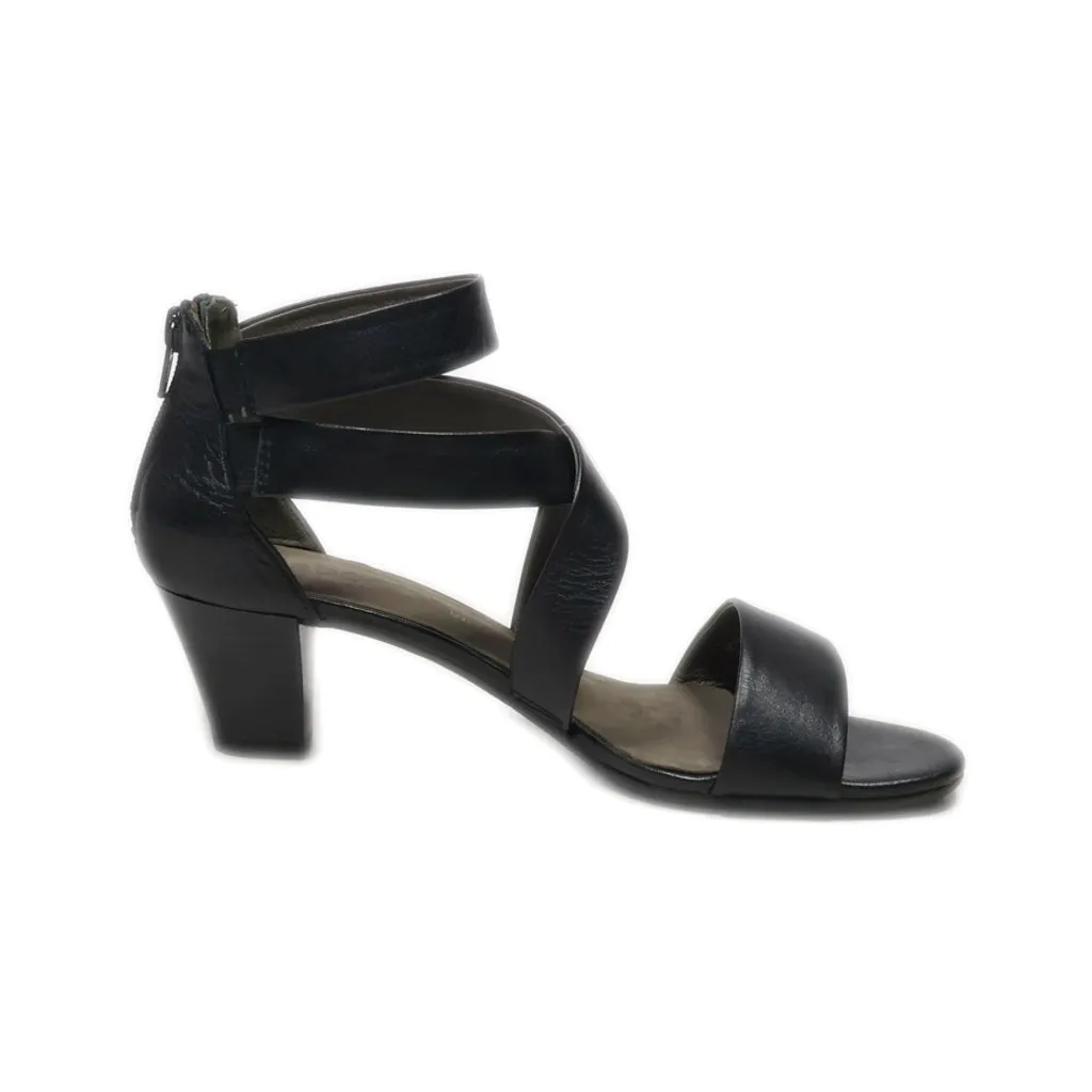 Gabor Mid-Heel Sandals Leather Black Colour For Women