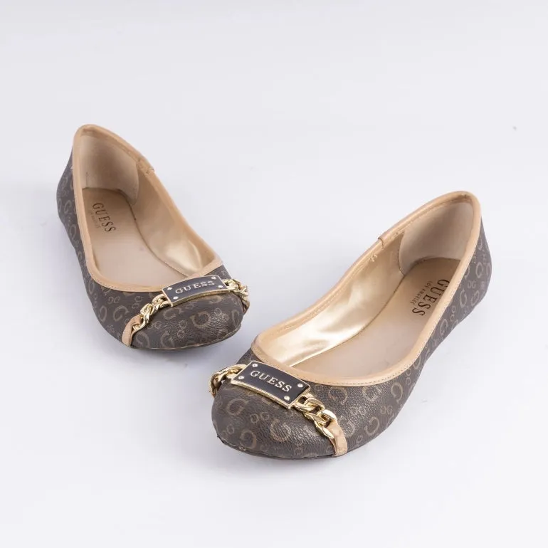 Guess Gina Chain Logo Ballet Flats