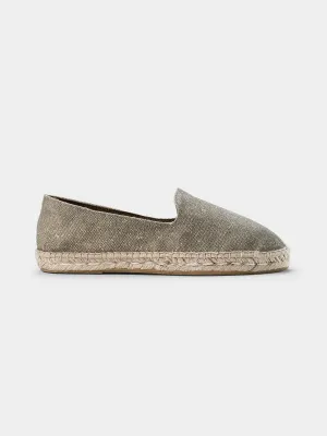 Khaki Linen Espadrilles