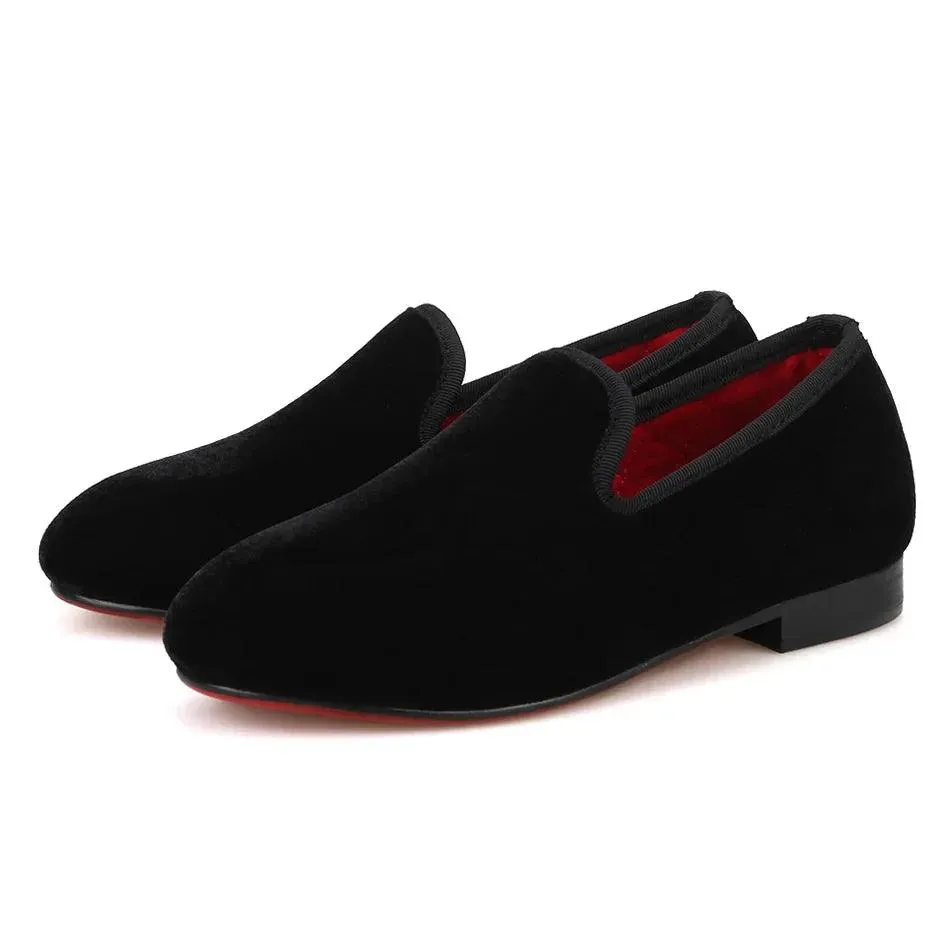 Kids Loafers Velvet Comfort: Handcrafted Loafer Shoes for Kids