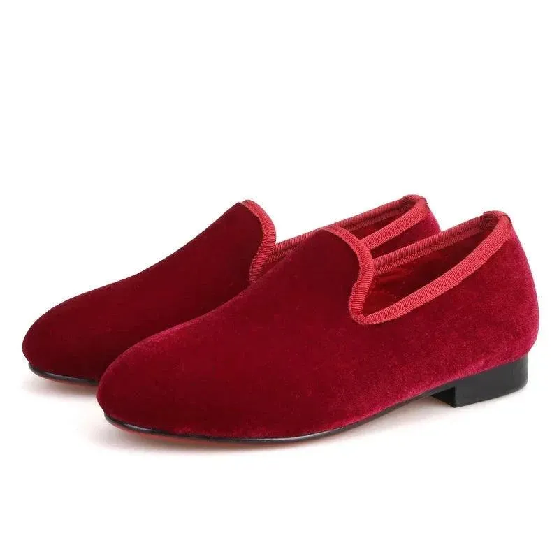 Kids Loafers Velvet Comfort: Handcrafted Loafer Shoes for Kids