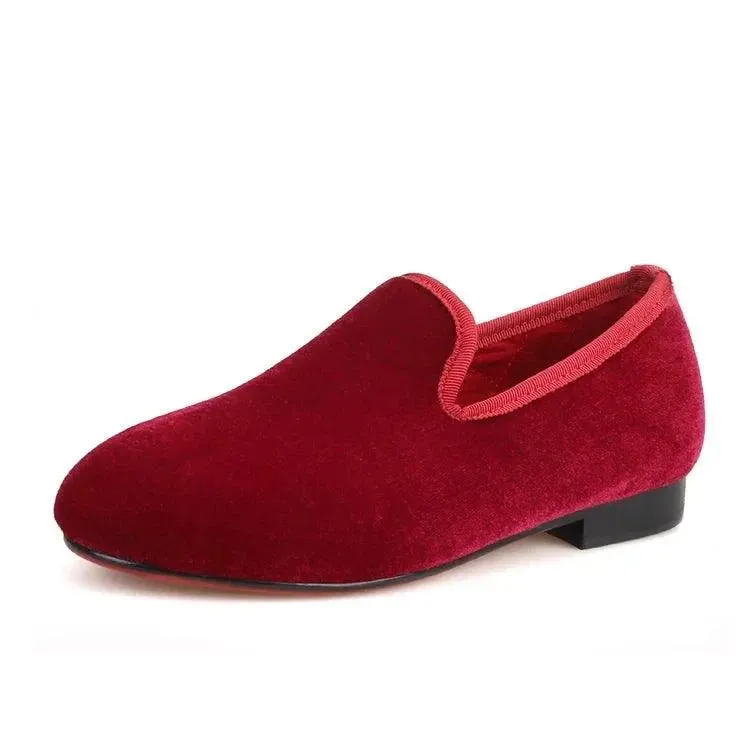 Kids Loafers Velvet Comfort: Handcrafted Loafer Shoes for Kids