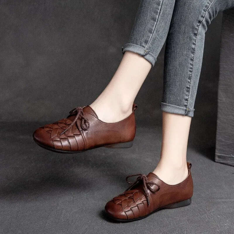 Lace Up Oxford Flats For Women