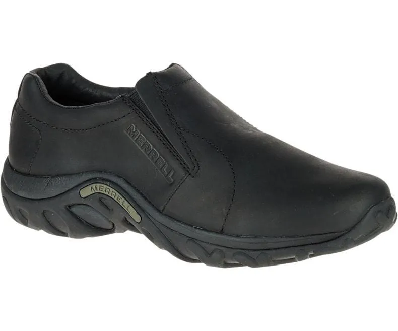 Merrell Men's Jungle Moc Slip Ons- Black Leather