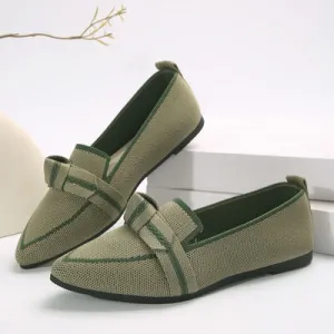 Point Toe Mesh Flat Slip-Ons