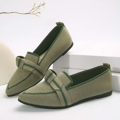 Point Toe Mesh Flat Slip-Ons