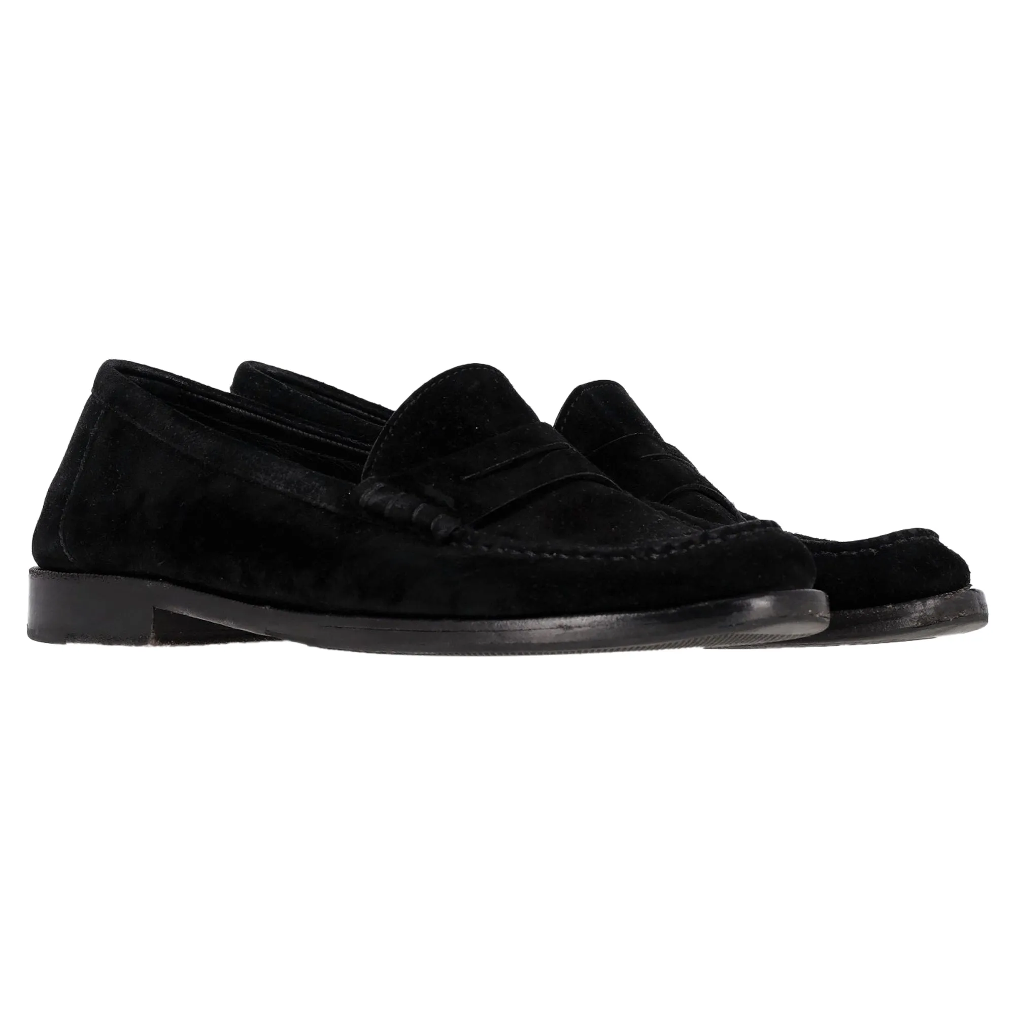 Saint Laurent Penny Loafers in Black Suede