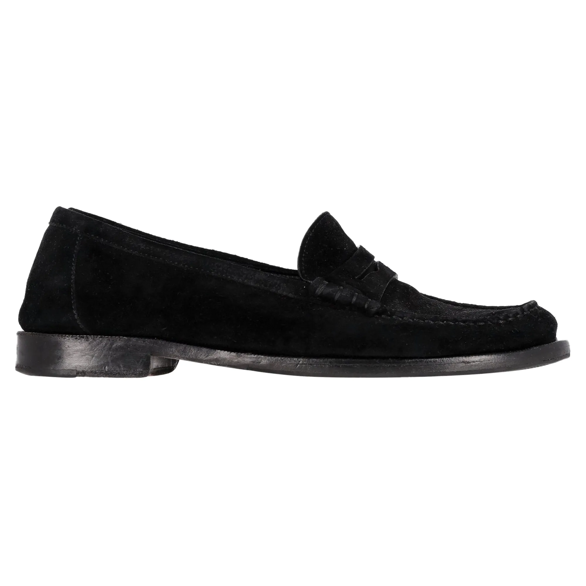 Saint Laurent Penny Loafers in Black Suede