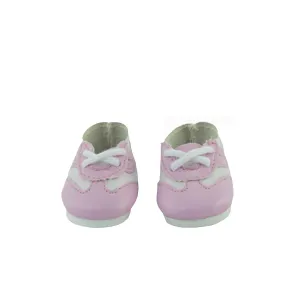 Sporty Lace Up Pink Sneakers for 18-inch dolls