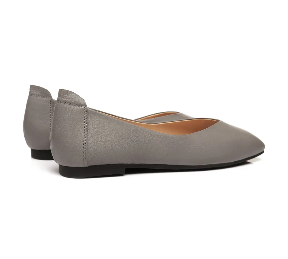 TARRAMARRA® Square Toe Leather Ballet Flats Women Linda