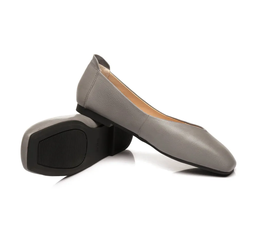 TARRAMARRA® Square Toe Leather Ballet Flats Women Linda