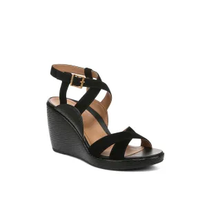 Venus Bonita Women's Heel/Wedge Sandals - Black