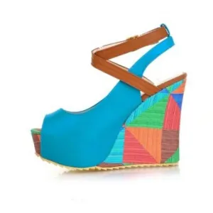 Wedges Open Toe Shallow Mouth Platform Shoes