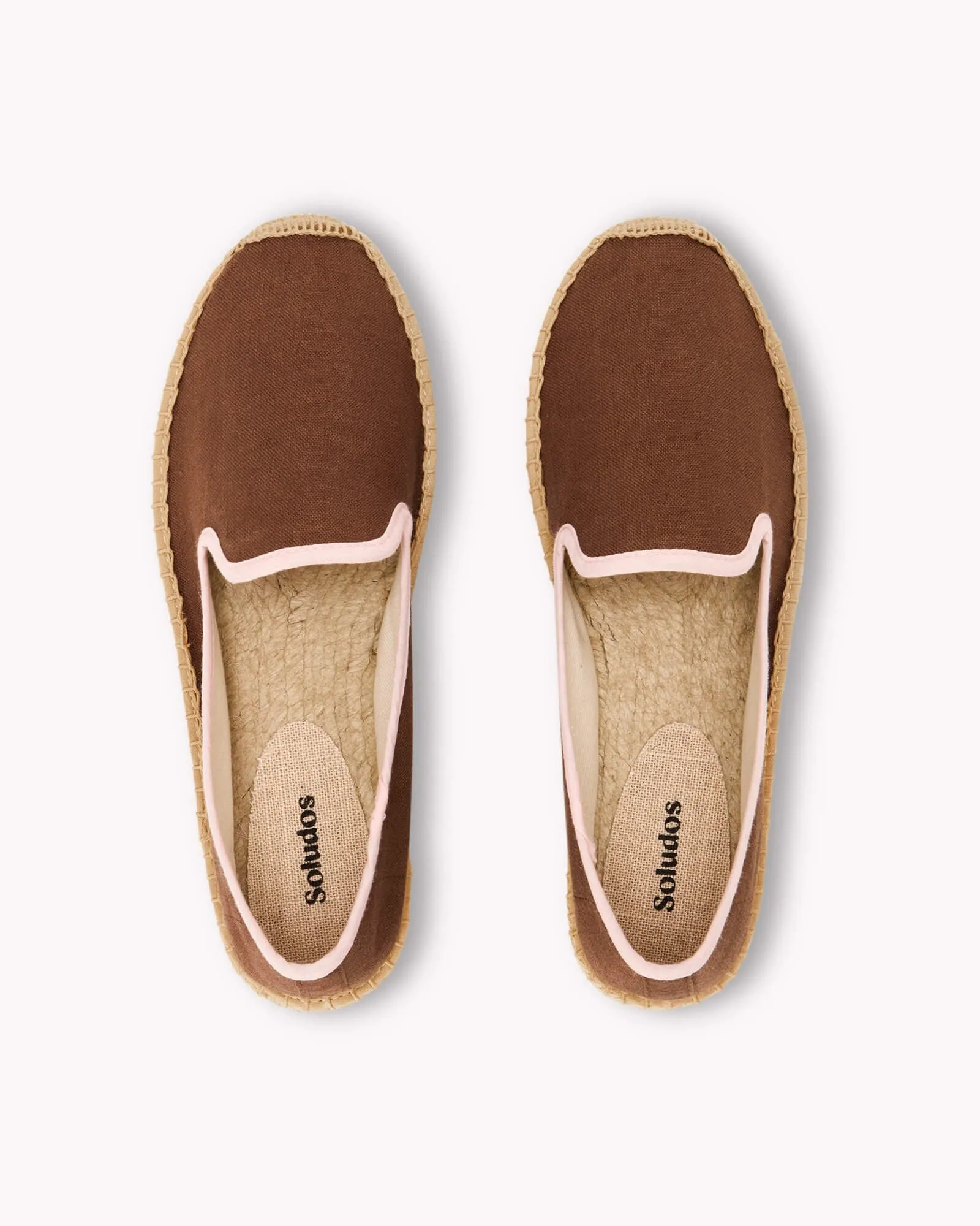 Womens_Espadrilles_The Smoking_Linen Colors_Brown - Light Pink