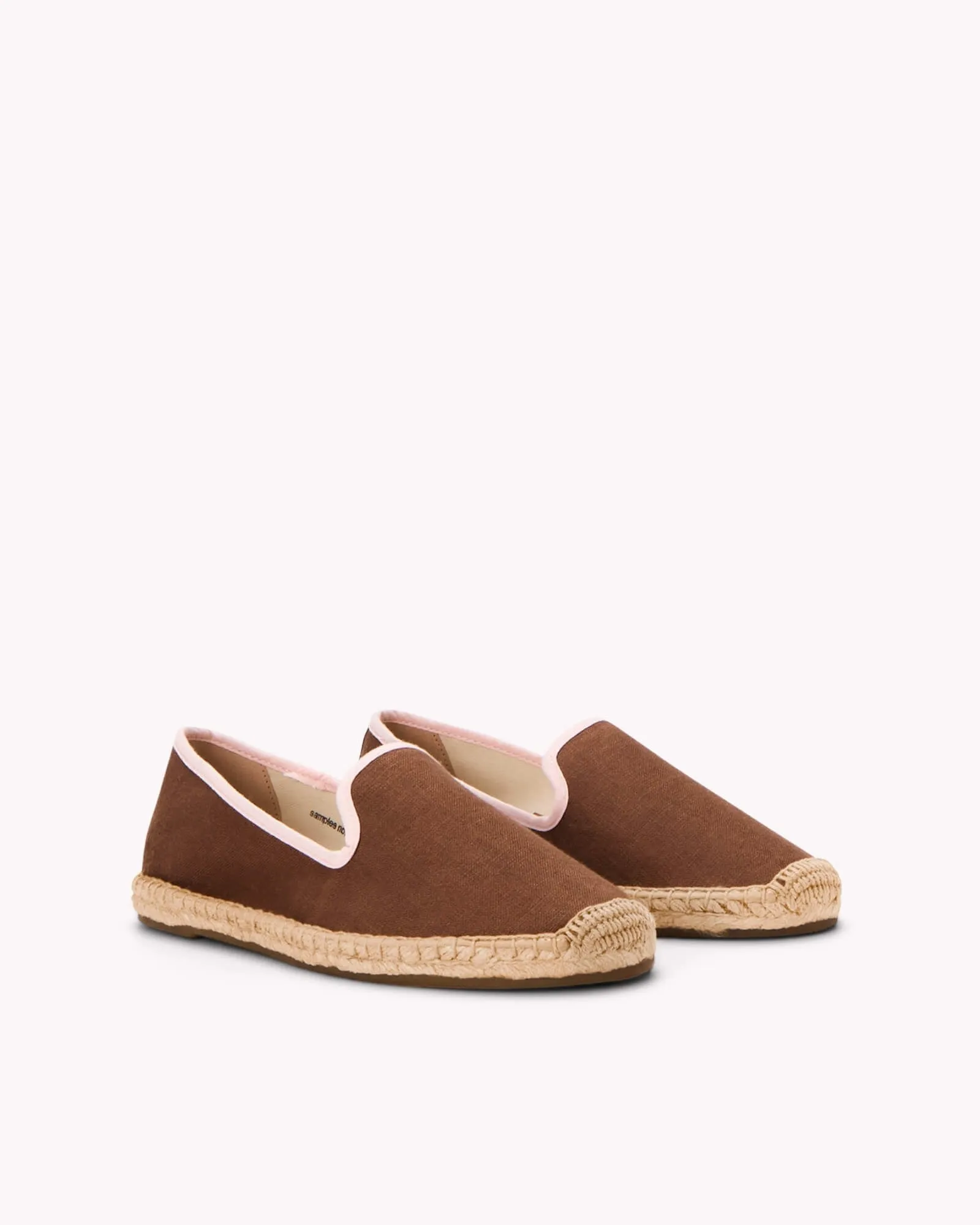 Womens_Espadrilles_The Smoking_Linen Colors_Brown - Light Pink